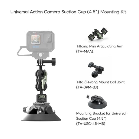 Universal Action Camera Suction Cup (4.5") Mounting Kit (TA-USC-45-MK) アクションカメラ用