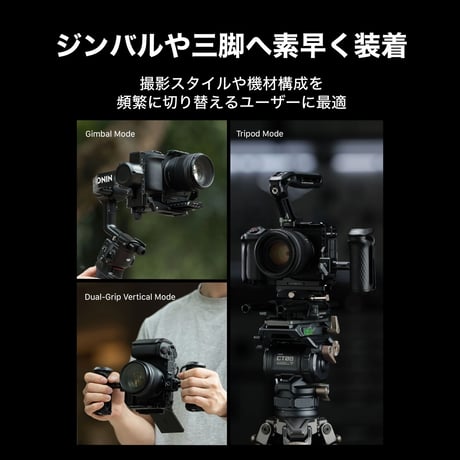 キヤノン EOS R6 V用フル/ハーフ対応カメラケージ (TA-T102-FCC-B)