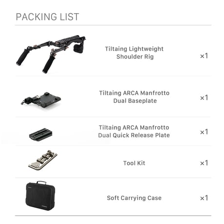Tiltaing Lightweight Shoulder Rig – Black (TA-LSR-B) ショルダーリグ