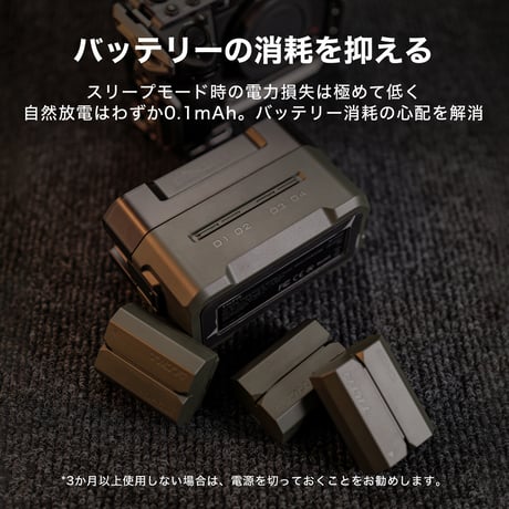 NP-FZ100用ポータブル4連充電器 Tilta Portable Charging Station for NP-FZ100 (4 Channel) – Green (TBC-FZ100-GN)