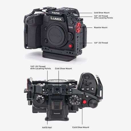 Full Camera Cage for Panasonic GH7/GH6 – Black (TA-T15-FCC-B)