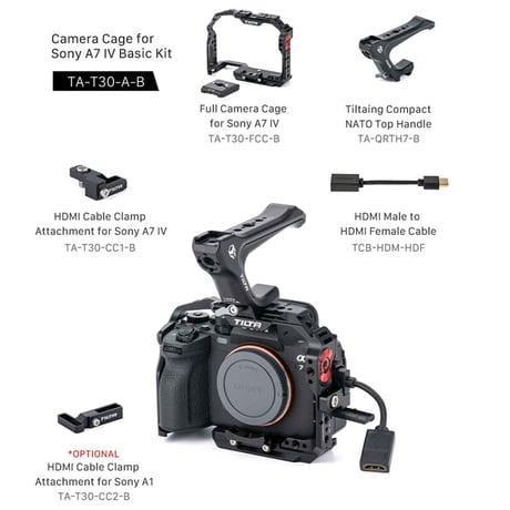 Camera Cage for Sony a7 IV Basic Kit - Black (TA-T30-A-B)
