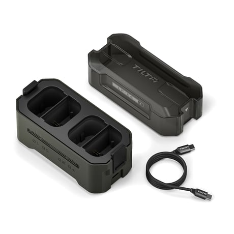 LP-E6用ポータブル4連充電器 Tilta Portable Charging Station for Canon LP-E6 Battery (TBC-E6-GN)