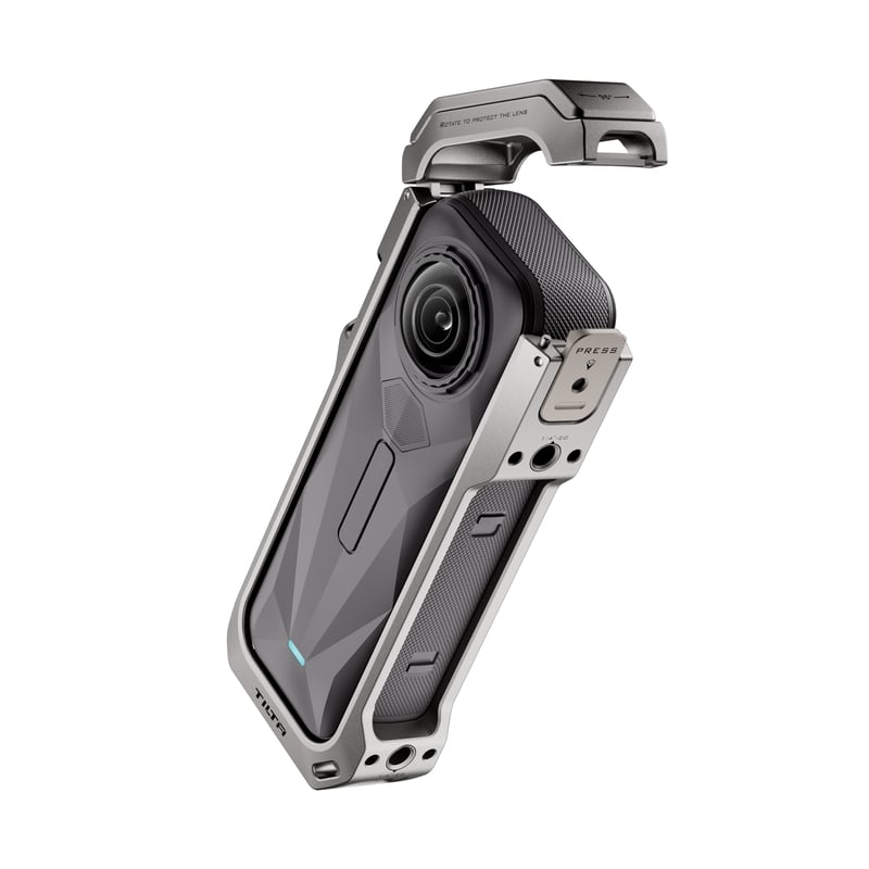 【めめたん】ケージ Insta360 X5用フルカメラケージ - Titanium Gray (TA-T90-FC