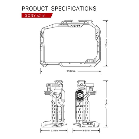 Camera Cage for Sony a7 IV Pro Kit - Black (TA-T30-B-B)