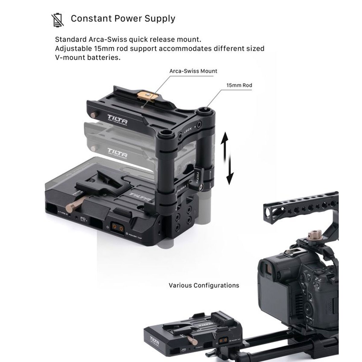 Tiltaing Smart V Mount Battery Baseplate (ARCA) Tiltaing Smart V Mount Battery Baseplate (ARCA)