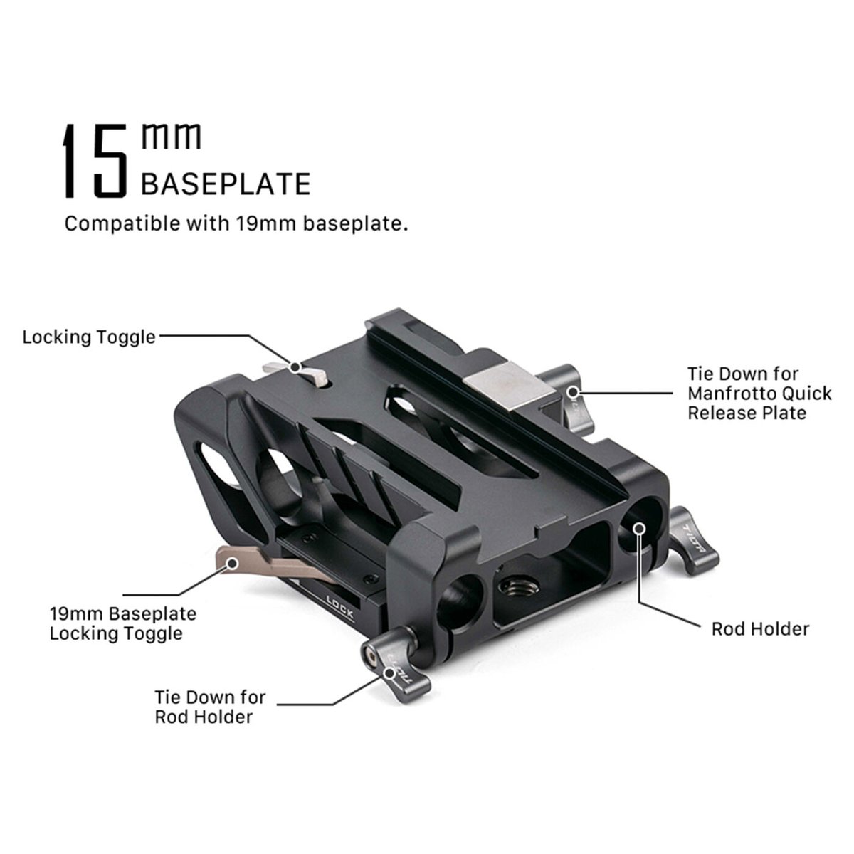 15mm LWS Baseplate for RED V-RAPTOR (ESR-T08-BS 15mm LWS Baseplate for RED V-RAPTOR (ESR-T08-BS
