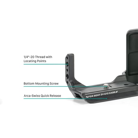 L-Bracket Mounting Plate for Sony ZV-E10 (TA-T56-LMP-B)