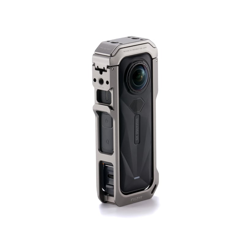 【めめたん】ケージ Insta360 X5用フルカメラケージ - Titanium Gray (TA-T90-FC