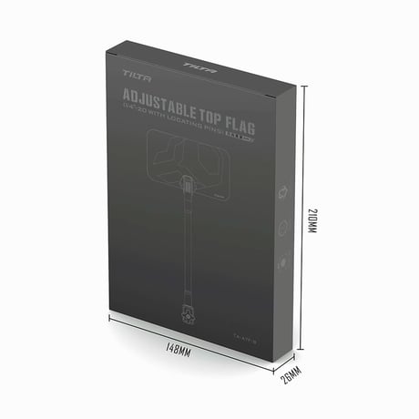 Tilta Adjustable Top Flag (1/4"-20 with Locating Pins) (TA-ATF-B) 調節可能トップフラッグ