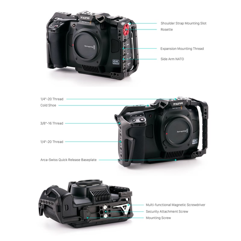 Blackmagic Cinema Camera 6K用カメラケージ ベーシックキット (T Blackmagic Cinema Camera 6K用カメラケージ ベーシックキット (T