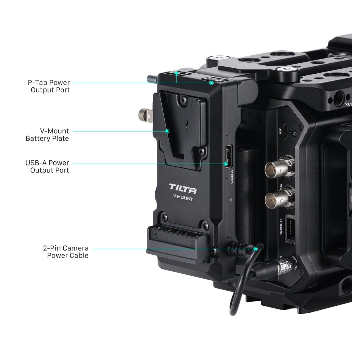 TILTA Blackmagic PYXIS 6K/12K用折りたたみ式 Vマウントバッテリー