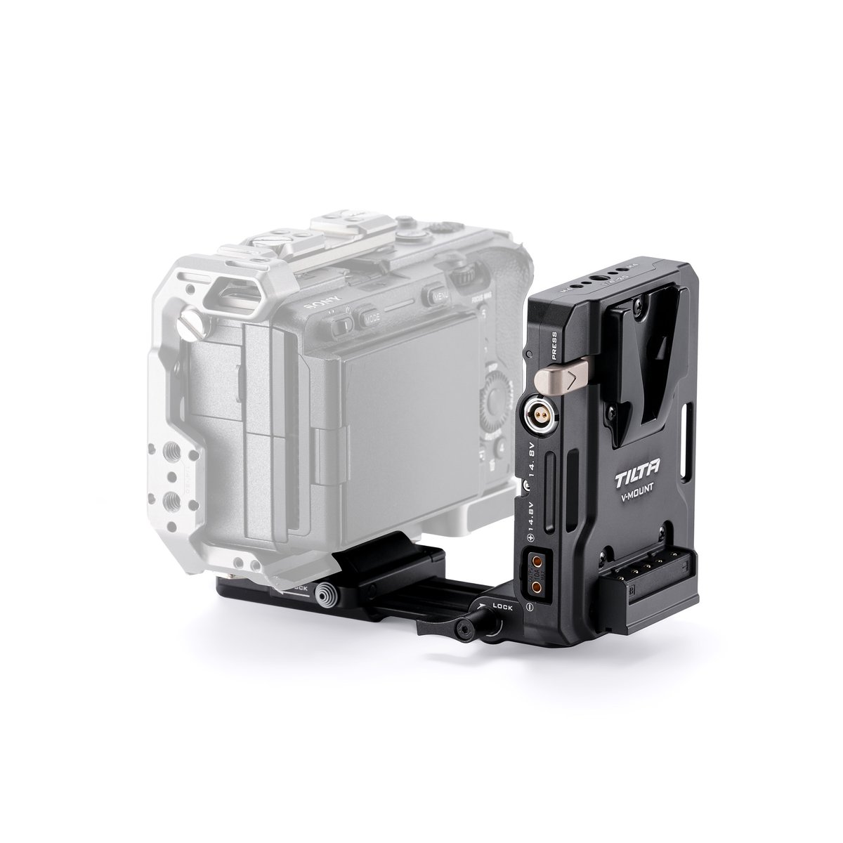 調整式アルカレシーバー付Mini Vマウントバッテリープレート (TA-BTP4K