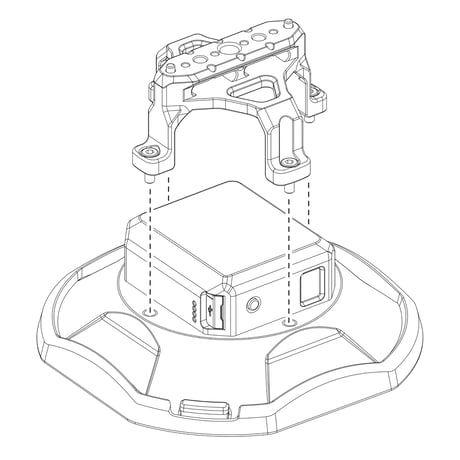電子サクションカップ (4.5インチ)NATOマウントブラケット付　(HDA-ESC-NMB-45)