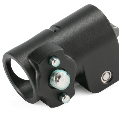 15mm Rod Holder to 1/4"-20 Adapter (Side Mounted) - Black (TA-15RH-1420S-B)位置決めピン付き1/4"-20ネジ サイド