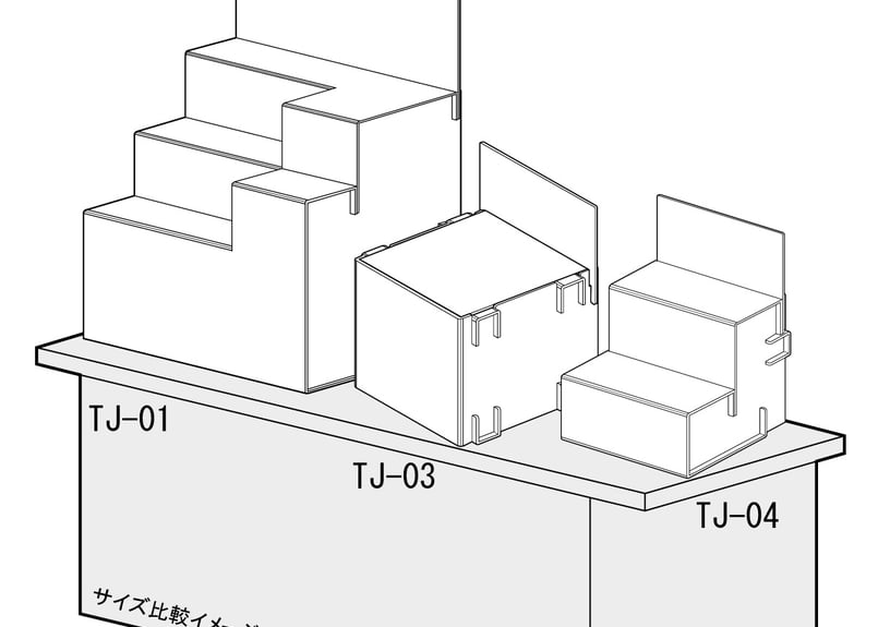 TJ-01 3段式+オリジナルL字展示台 | S.J.WORKs ONLINESHOP(移転)