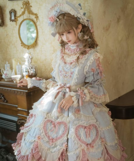 「Vintage Cake」ドレス４点フルセット（サックス） 【2/14まで】送料無料！