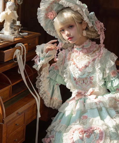 「Vintage Cake」ドレス４点フルセット（ミント） 【2/14まで】送料無料！