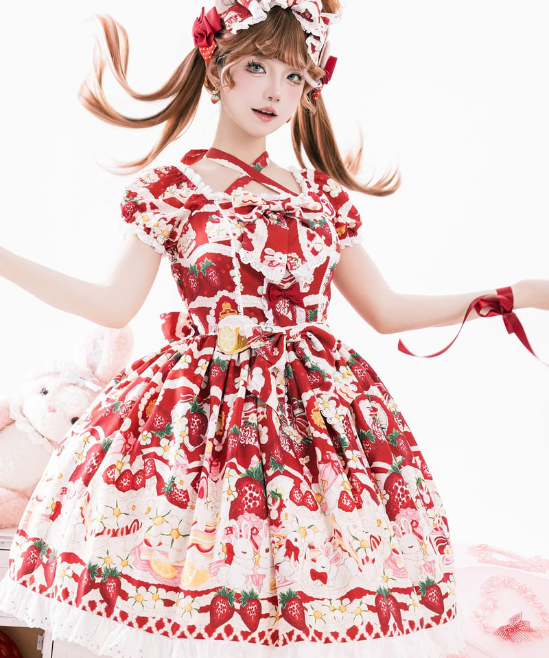 Bear’s Chocolaterie ワンピース カチューシャ セット Bear's Chocolaterie OP by Angelic Pretty