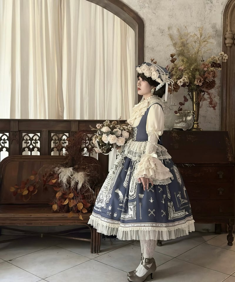 commedesgarconsgirl ジャンスカ　スカート 骨図鑑」 コルセットジャンパースカート 【2/27まで】送料無料