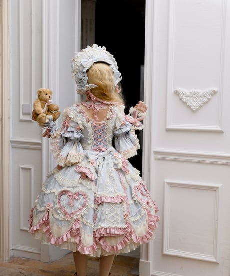 「Vintage Cake」ドレス４点フルセット（サックス） 【2/14まで】送料無料！