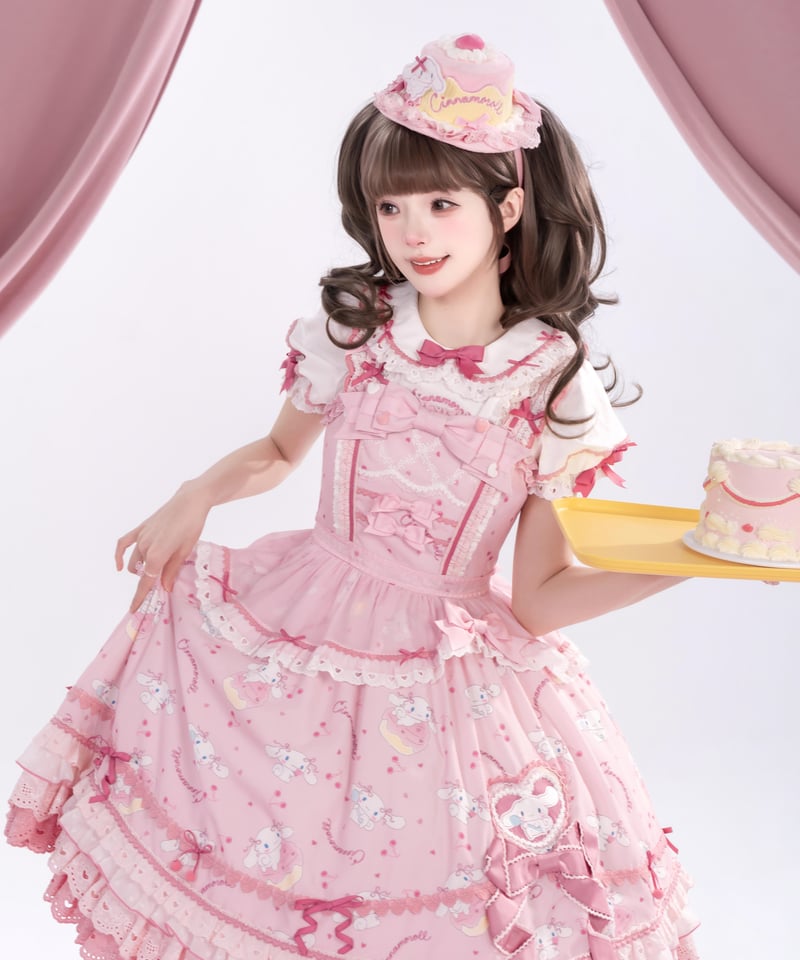 花箱×サンリオ シナモロール」Cherryジャンパースカート【7/20まで