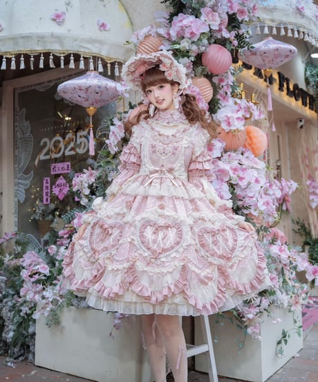 「Vintage Cake」ドレス４点フルセット（ピンク） 【2/14まで】送料無料！