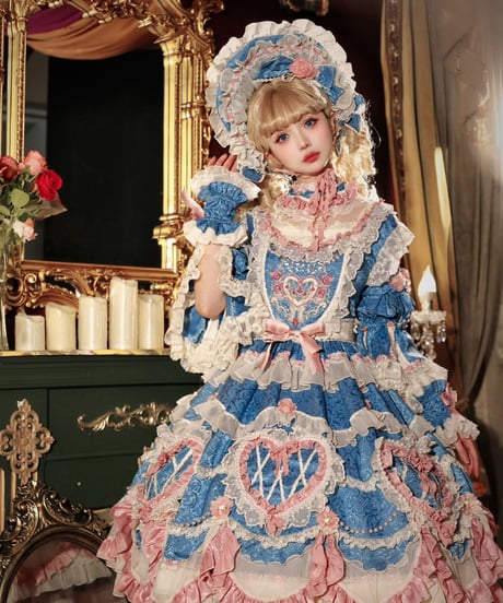 「Vintage Cake」ドレス４点フルセット（ブルー） 【2/14まで】送料無料！