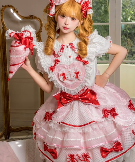 「Candy」ハートサロペット＆ブラウス 【12/10まで】送料無料！
