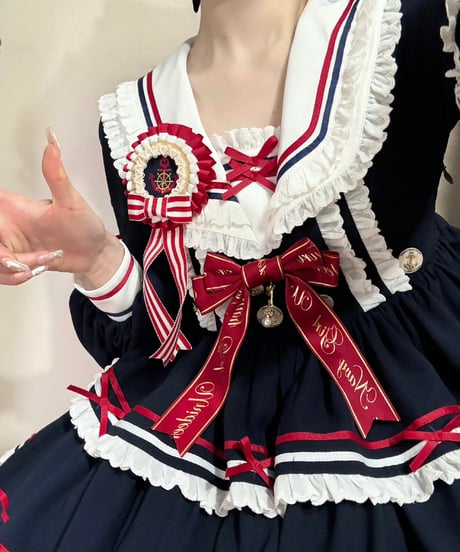 「Navy Girl」長袖ワンピース5点フルセット 【5/2まで】送料無料！