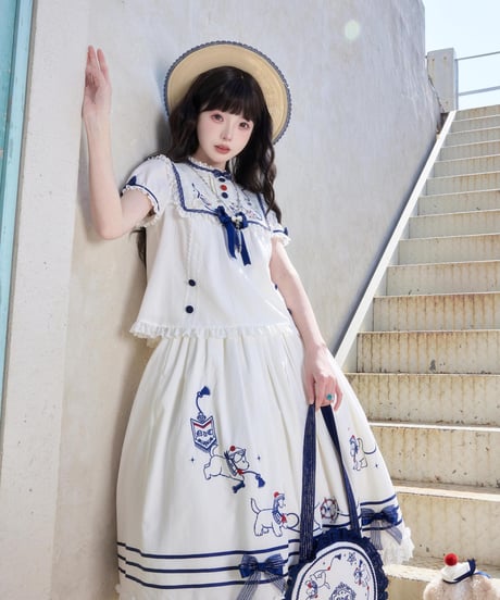 「Ocean Voyage」ブラウス＆スカートセット【4/25まで】ロリータ