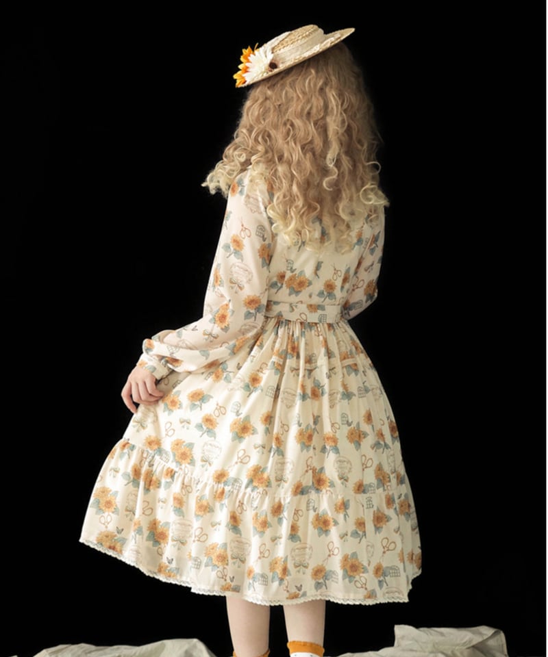 ゴールドウィン　gorldwin ワンピース　Lサイズ　美品 ひまわりの庭」シンプルワンピース【10/30まで】送料無料！ | GIRLISM