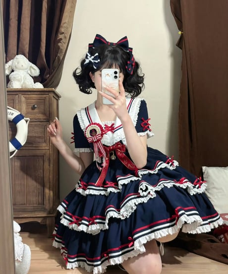 「Navy Girl」半袖ワンピース5点フルセット 【5/2まで】送料無料！