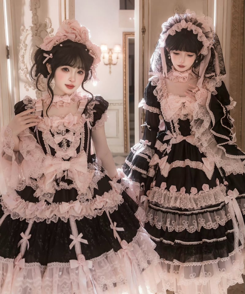 Pinik Mist Oath」ワンピース＆ジャンパースカート（黒） 【2/5まで