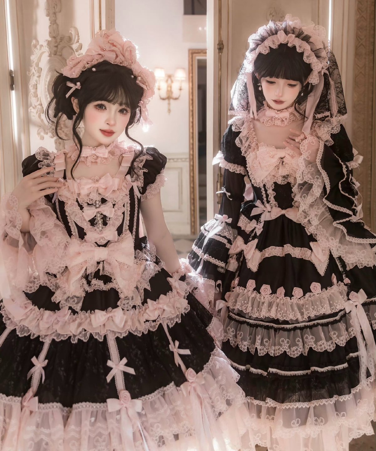 Pinik Mist Oath」ワンピース＆ジャンパースカート（黒） 【2/5まで