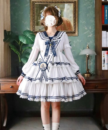 「Navy Girl」長袖ワンピース5点フルセット 【5/2まで】送料無料！