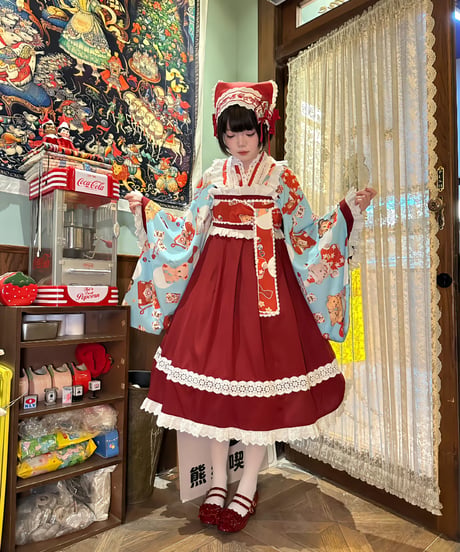 「熊ちゃん大世界」羽織＆袴セット 【7/25まで】送料無料！