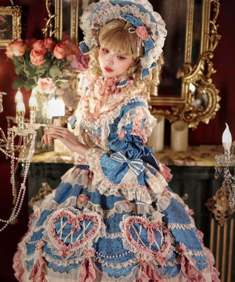 「Vintage Cake」ドレス４点フルセット（ブルー） 【2/14まで】送料無料！