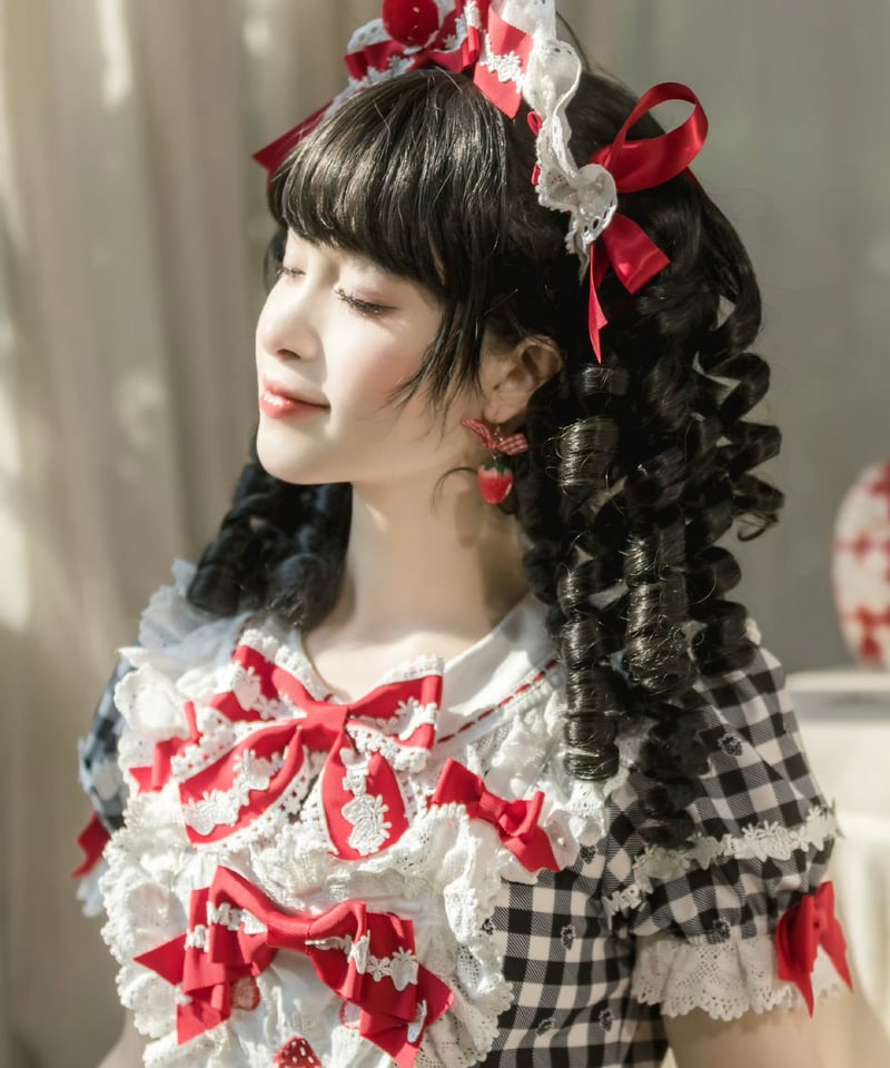 ショートケーキ図鑑」メイドワンピース＆ジャンパースカート（黒