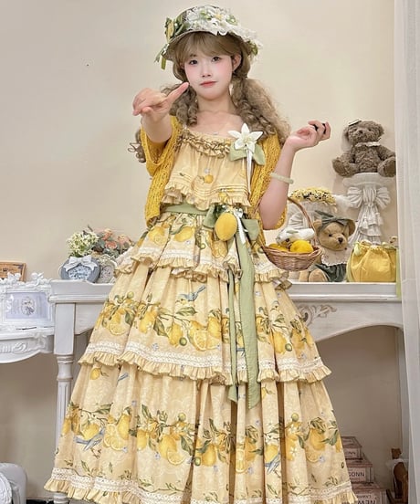 「Blue Bird Lemon」ジャンパースカート【7/18まで】送料無料！