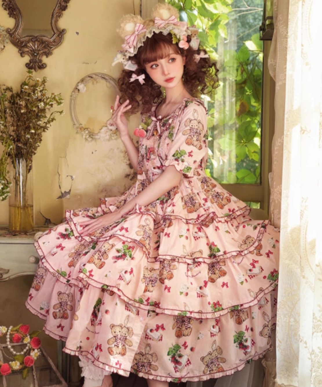 ワンピース　いちご♡ sama ベリーショートケーキ ワンピース【櫻姫】 いちごショートの