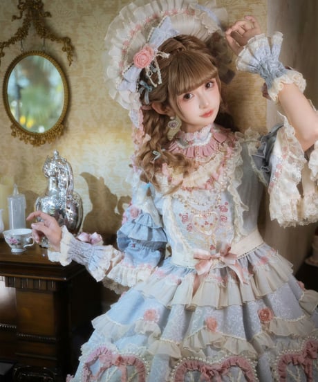 「Vintage Cake」ドレス４点フルセット（サックス） 【2/14まで】送料無料！