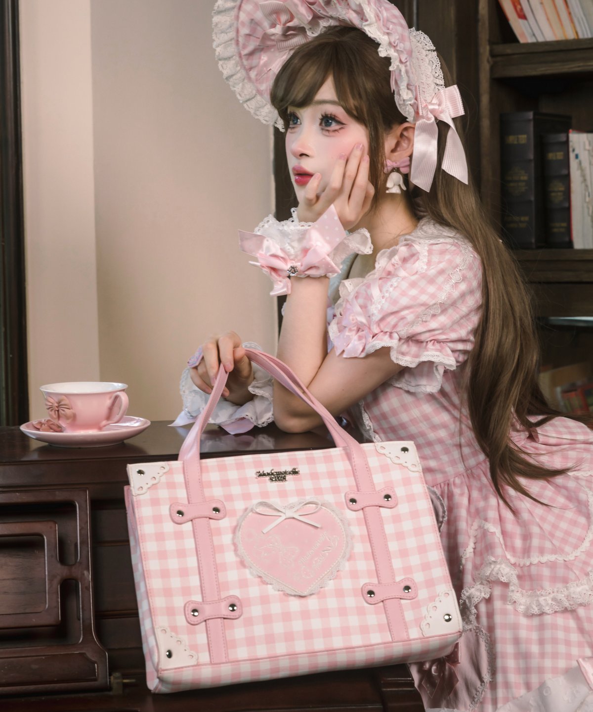 青木美沙子コラボ♡マイメロディーエプロン♡2枚セット 青木美沙子コラボ「ハートコンチェルト」トランクバッグ 【9/30まで