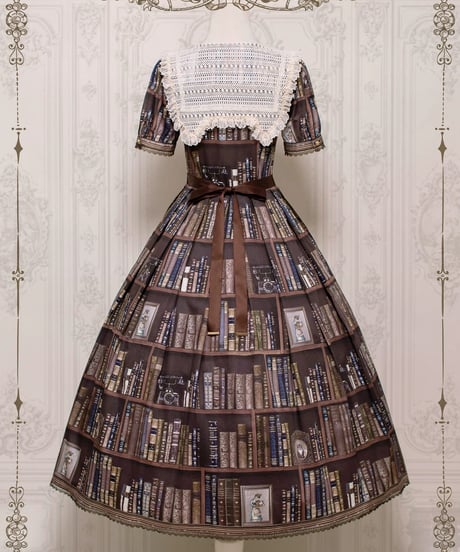 「Cat Bookshelf」ロングワンピース【6/21まで】送料無料！