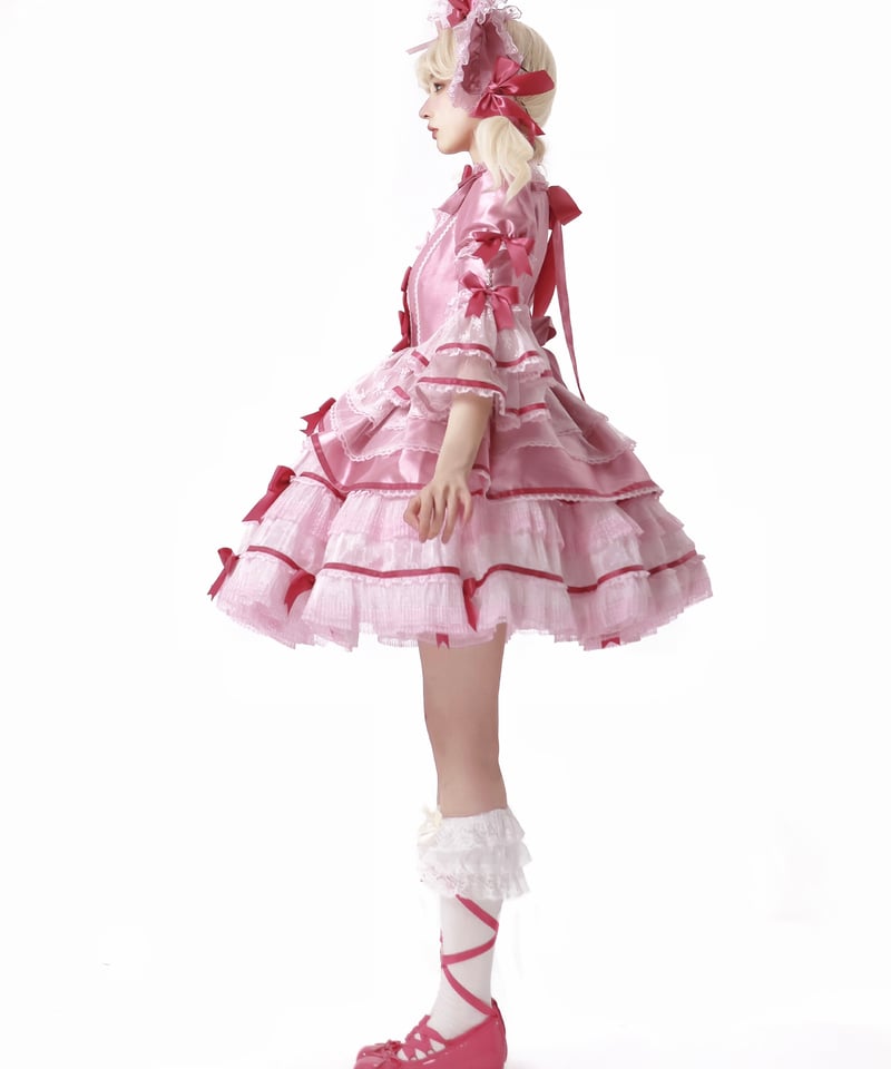 送料無料！】「ベルベットケーキ2.0」ピンク＆黒ドレス