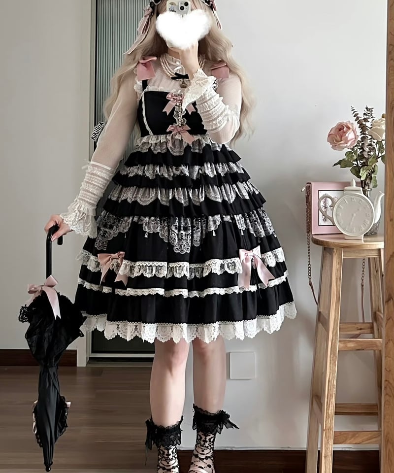 レース人形2.0」段々ジャンパースカート 【12/25まで】送料無料