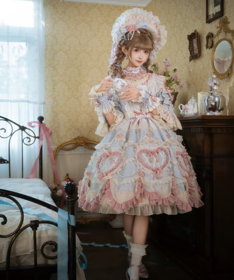 「Vintage Cake」ドレス４点フルセット（サックス） 【2/14まで】送料無料！