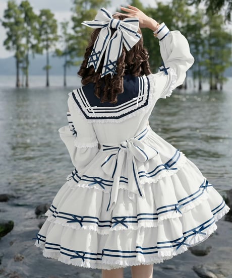 「Navy Girl」長袖ワンピース5点フルセット 【5/2まで】送料無料！