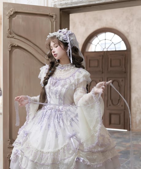 「藤の庭」姫袖ワンピース【5/25まで】ロリータ
