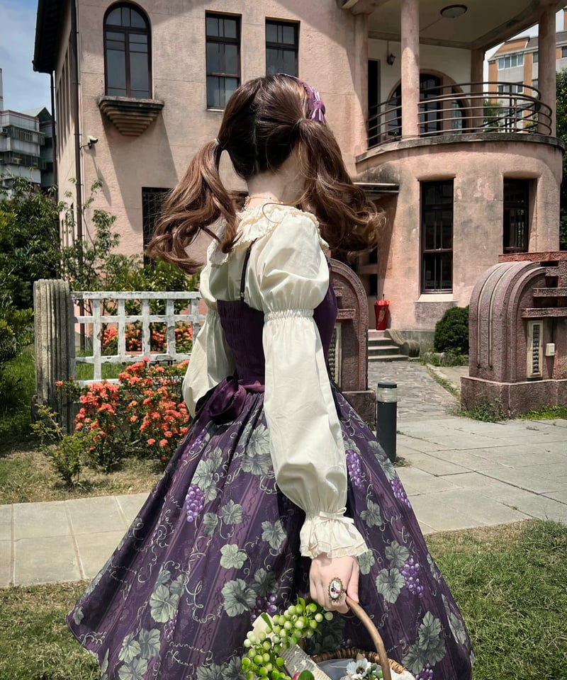 ロワール葡萄園」2.0クロスリボンジャンパースカート【7/20まで